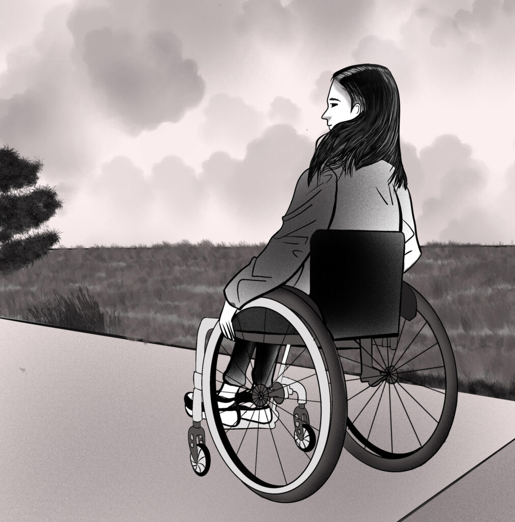 women in a wheelchair